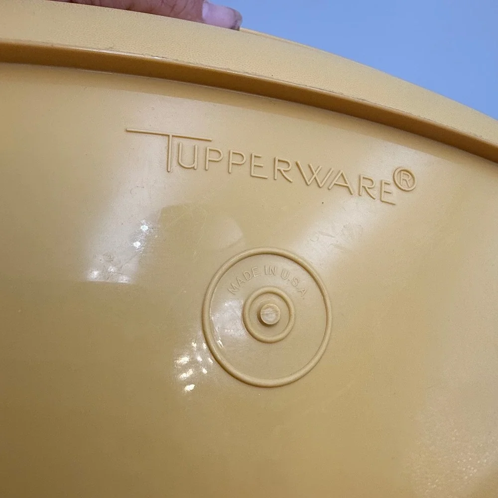 Vintage Tupperware Multi Server 1273-3 Harvest Gold Steamer Colander 3 Piece Set